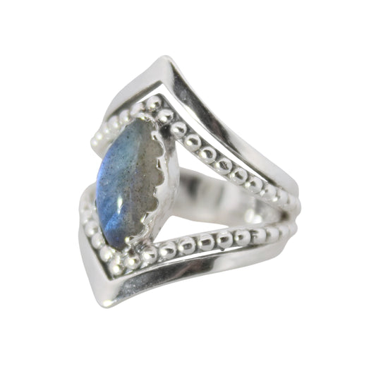 Sterling Silver Kiss by the Moon Ring Labradorite