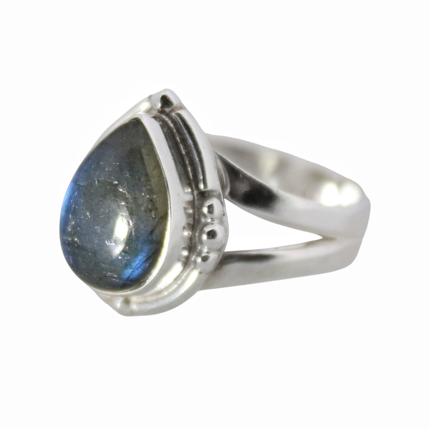 Sterling Silver Bohemian Sugar Ring - Labradorite