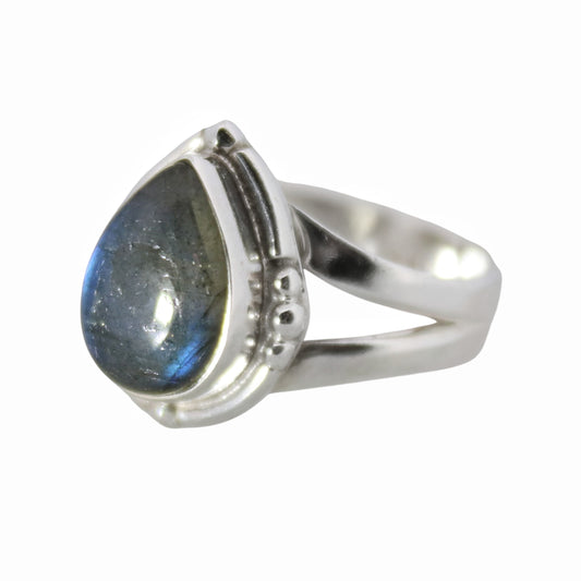Sterling Silver Bohemian Sugar Ring - Labradorite