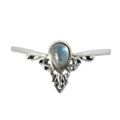 Sterling Silver Majestic Curves Ring – Labradorite