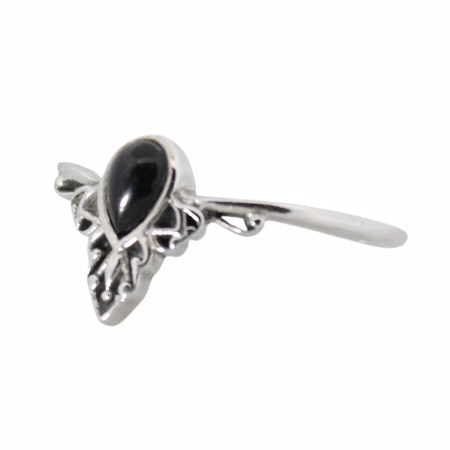 Sterling Silver Majestic Curves Ring – Black Onyx