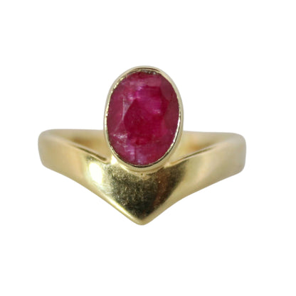 14K Gold Vermeil Forest Fruit Ring - Ruby Quartz