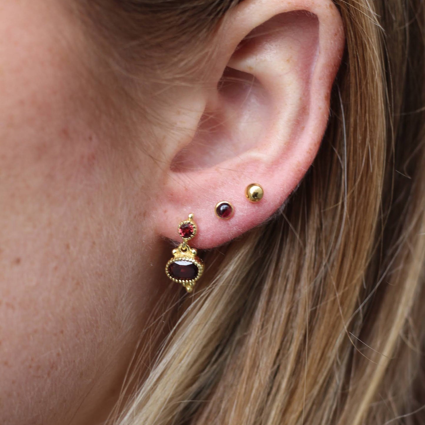 14k Gold Vermeil Lapis Lazuli Party Studs