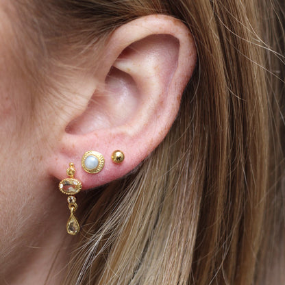 14k Gold Vermeil Festive Citrine Studs