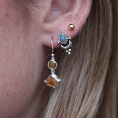 Sterling Silver Teardrop Labradorite Studs