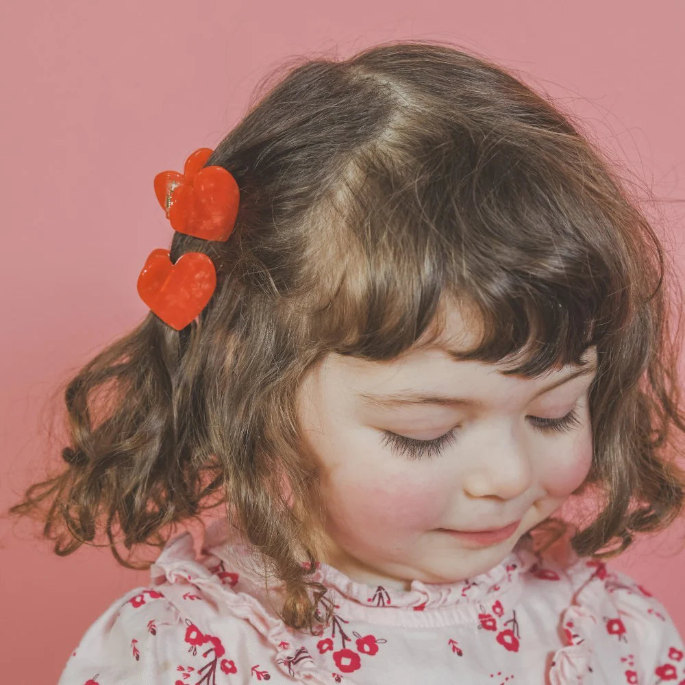 Mini pince à cheveux en forme de cœur