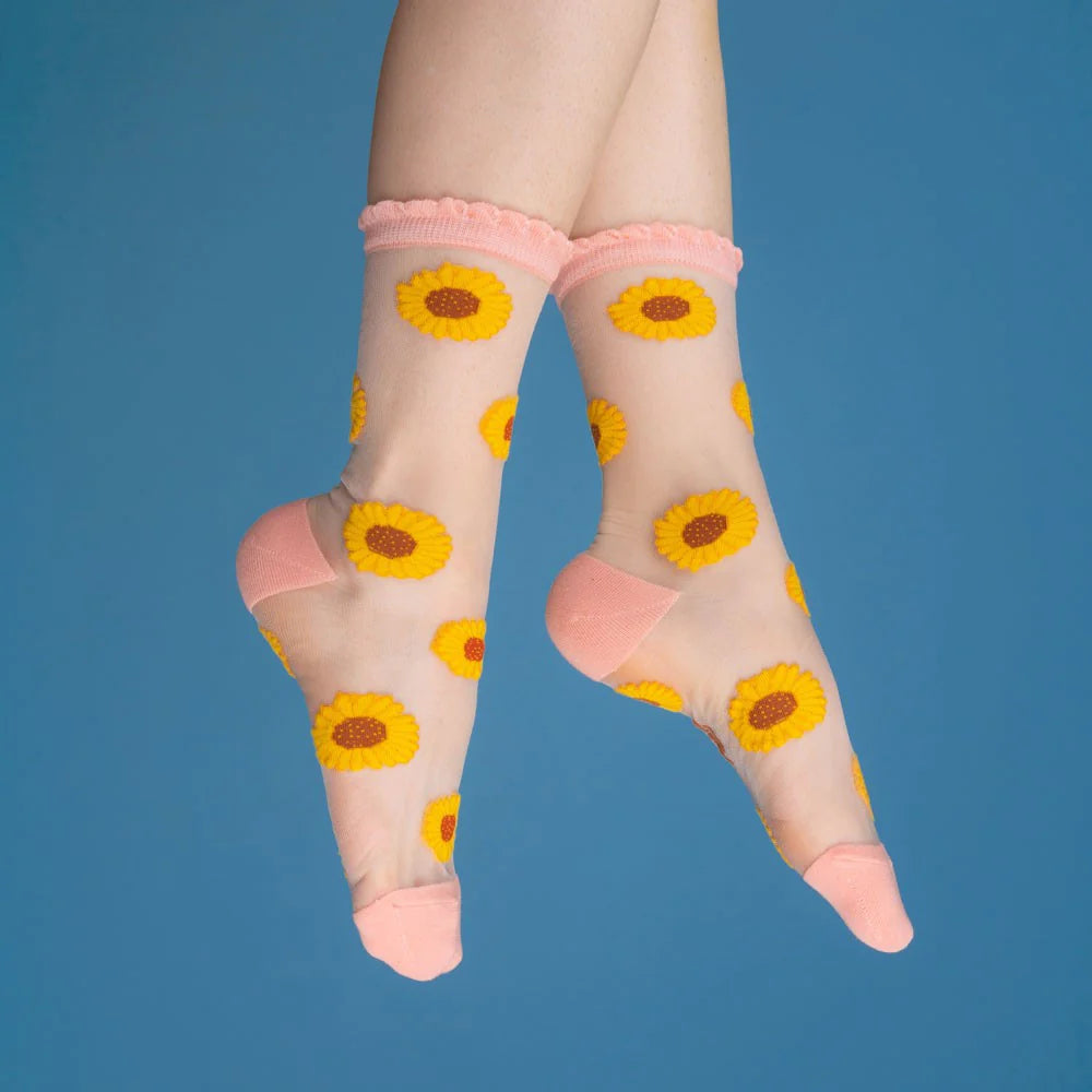 Sunflower Sheer Socks