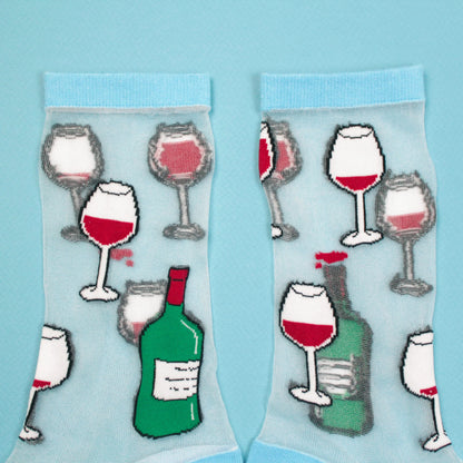 Wine Sheer Socks