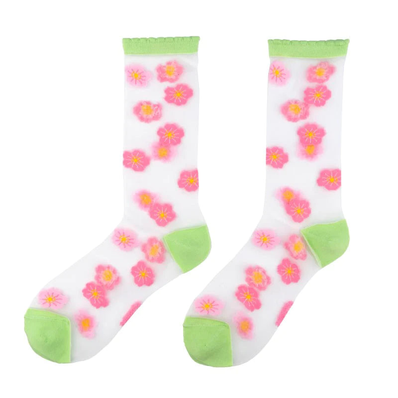 Sakura Sheer Socks