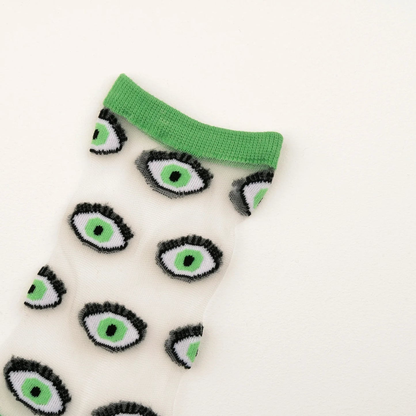 Eye Sheer Socks - Green