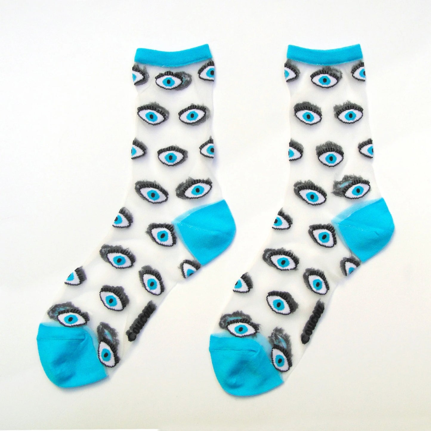 Eye Sheer Socks - Blue