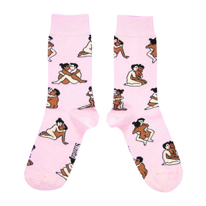 Chaussettes Kamasutra Straight Lovers - Rose