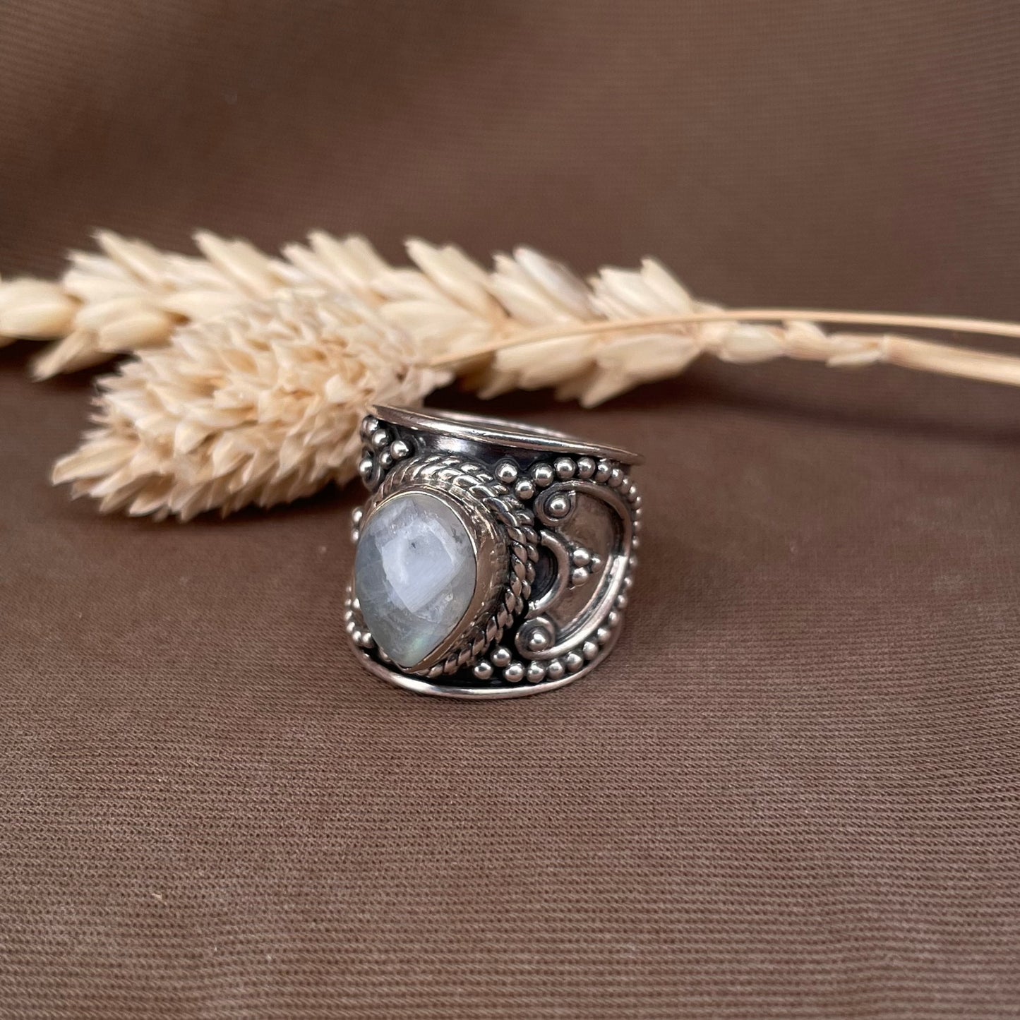 Sterling Silver Bohemian Moonstone Ring