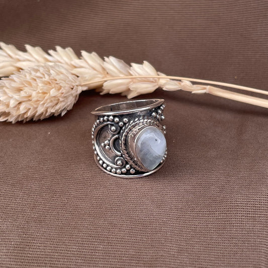 Sterling Silver Bohemian Moonstone Ring