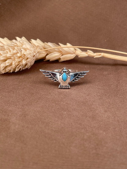 Sterling Silver Free Bird Turquoise Ring