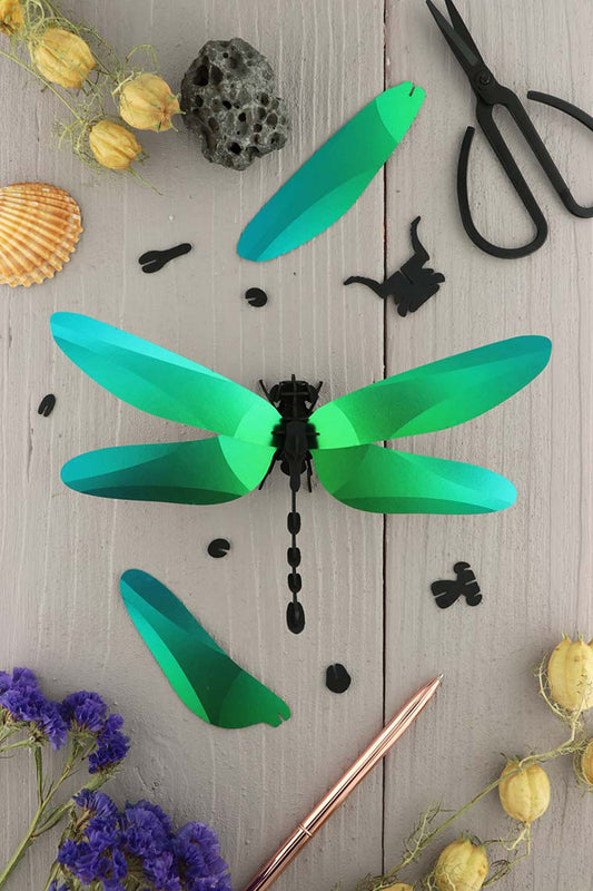 Paper Anisoptera Dragonfly - Green