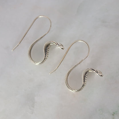 Sterling Silver Cobra Earrings