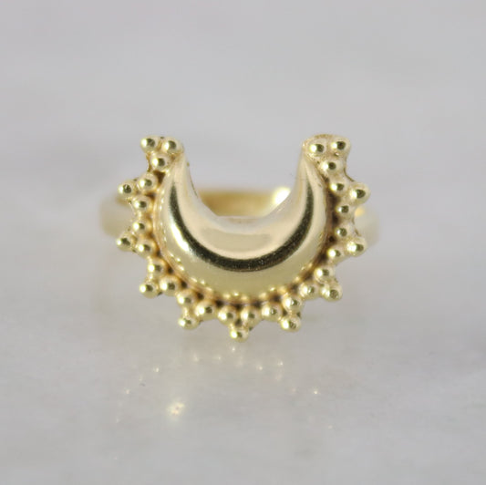 Mondring aus 14 Karat Gold Vermeil