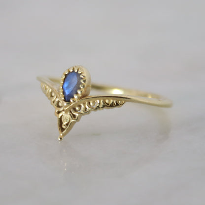 14K Gold Vermeil Eternal Elegance Ring Labradorite