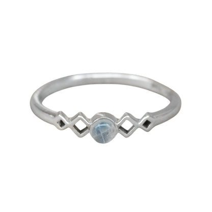 Sterling Silver Harmonica Moonstone Ring