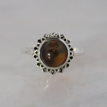 Sterling Silver Golden Hour Ring Tigereye 