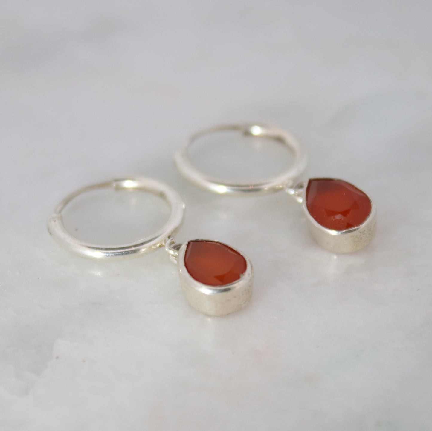 Sterling Silver Carnelian Earrings