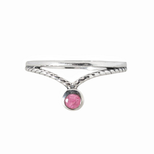 Sterling Silver Old Pink Spirit Ring