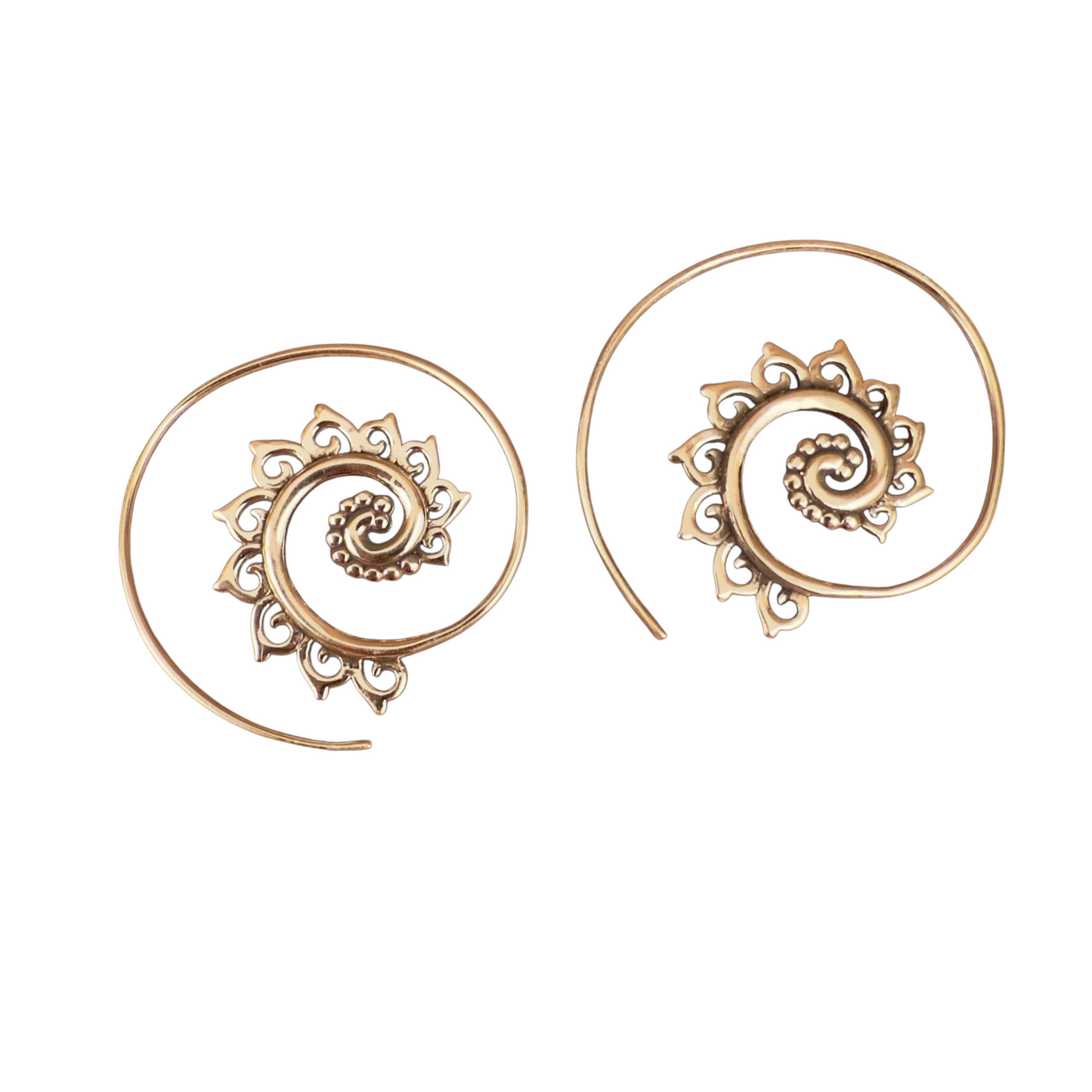 14k Gold Vermeil Spiral Earrings
