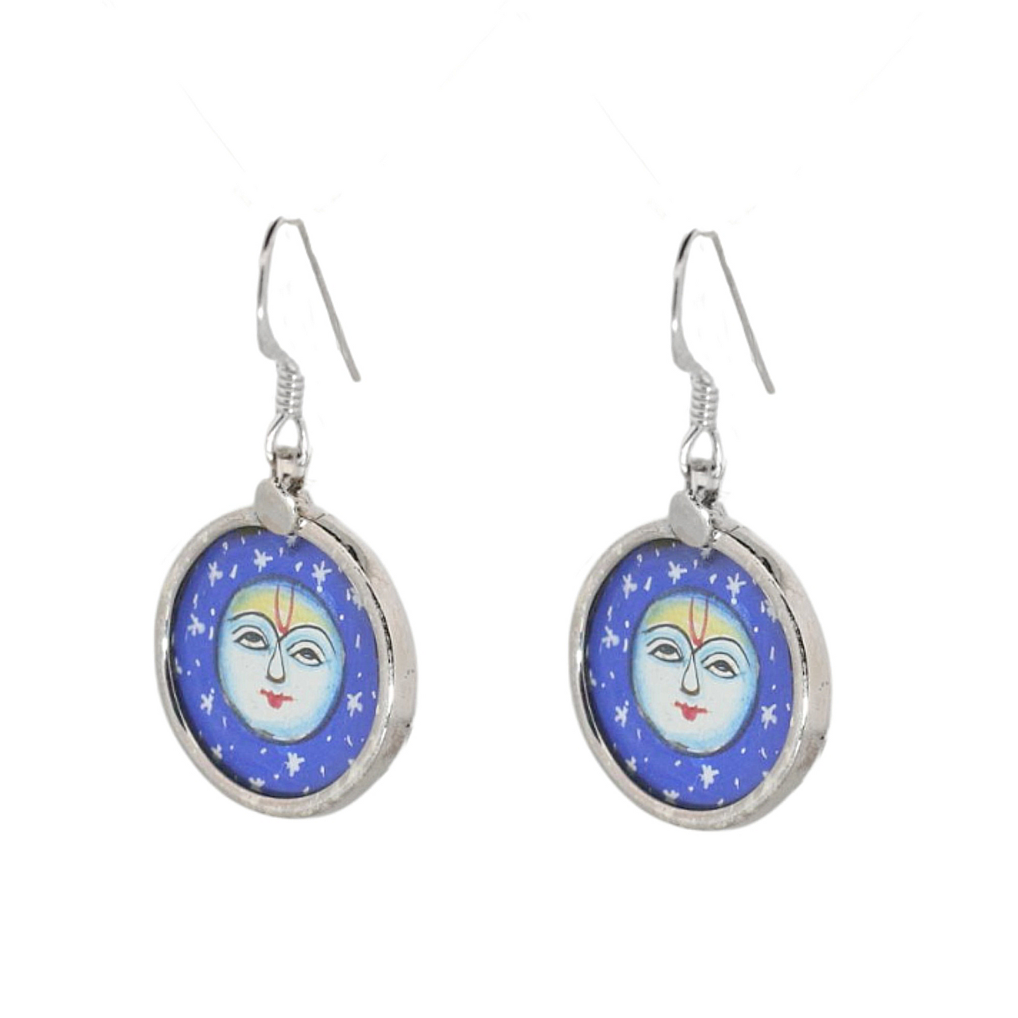 Sterling Silver Moon Aura Earrings