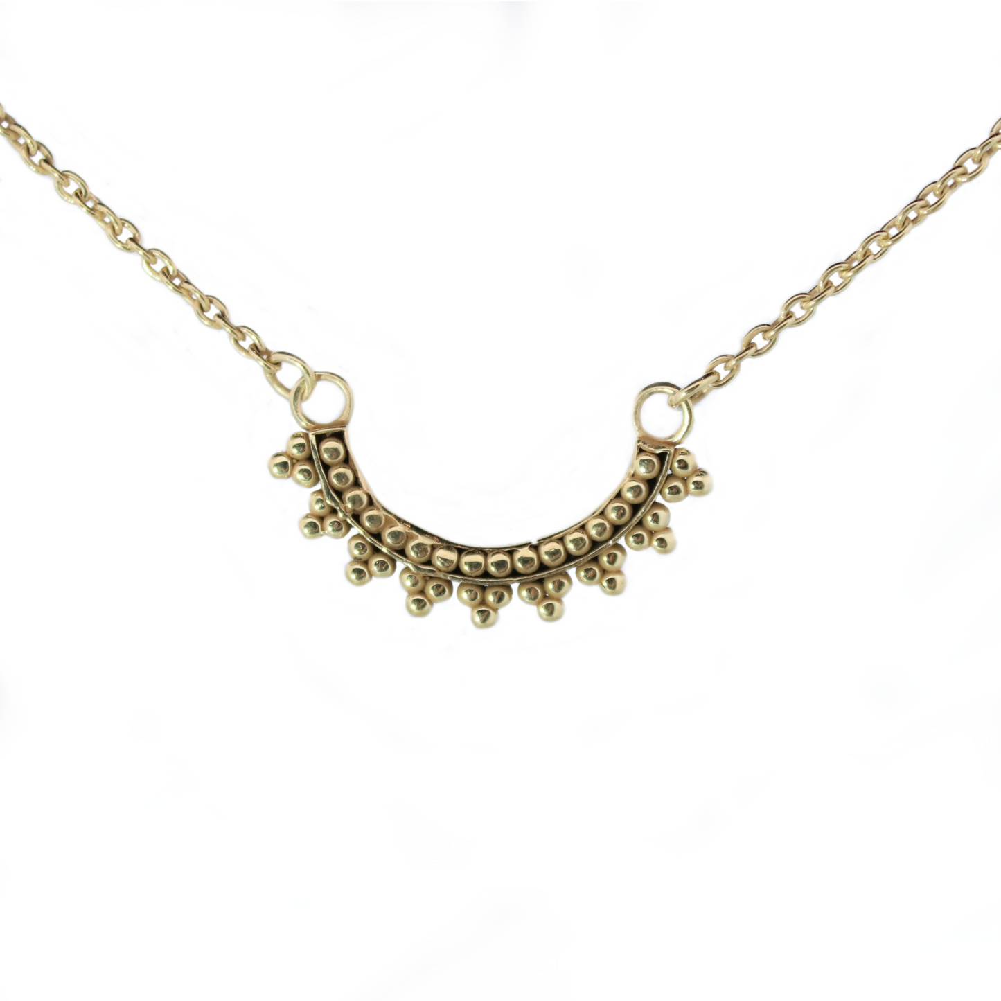 14k Gold Vermeil Beaded Arch Necklace - Limited Edition
