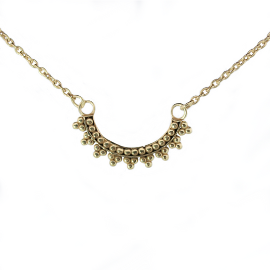 14k Gold Vermeil Beaded Arch Necklace - Limited Edition