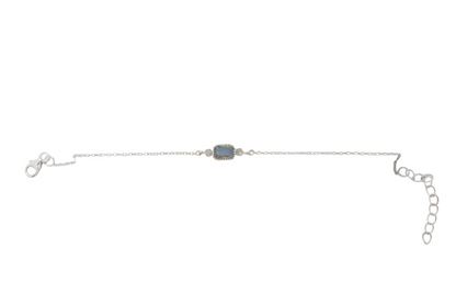 Sterling Silver Square Bracelet Labradorite