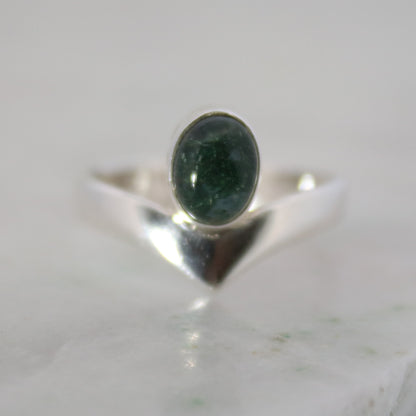 Sterling Silver Forest Fruit Ring - Moss Agate