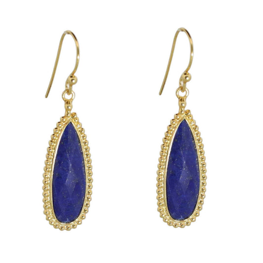 14k Gold Vermeil Gala Earrings Lapis Lazuli
