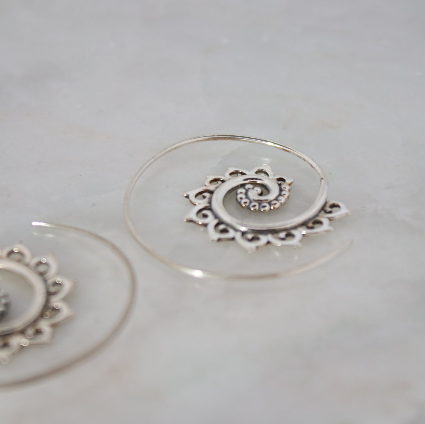 Sterling Silver Spiral Earrings