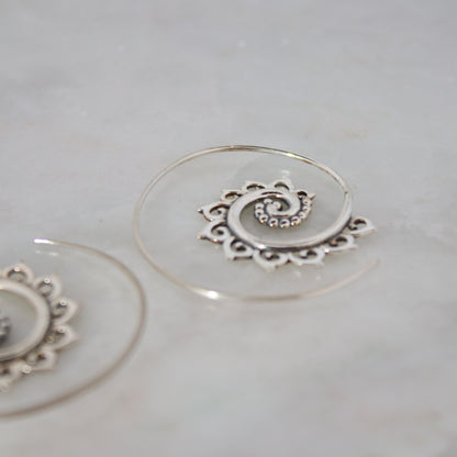 Sterling Silver Spiral Earrings