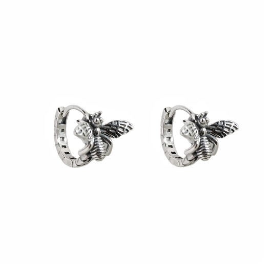 Sterling Silver Bee Earrings