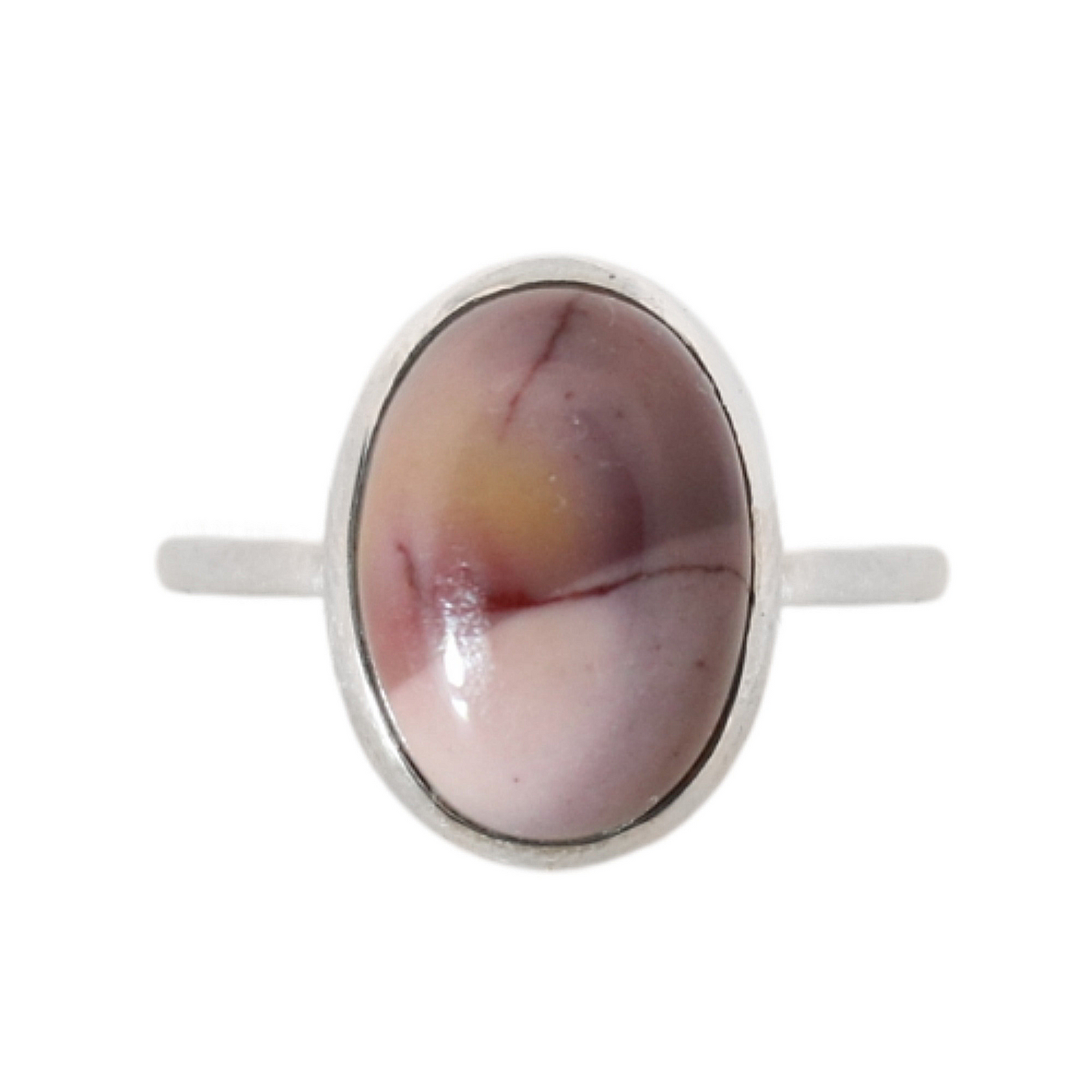 Sterling Silver Oval Mookaite Ring - 17 mm (2)