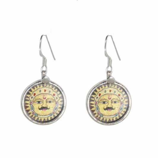 Sterling Silver Sun Aura Earrings