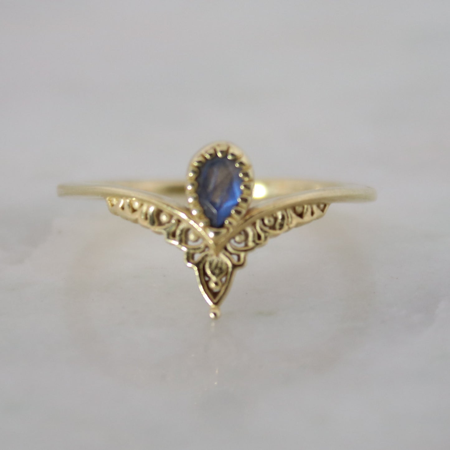 14K Gold Vermeil Eternal Elegance Ring Labradorite