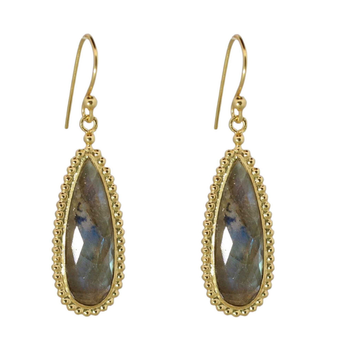 14k Gold Vermeil Gala Earrings Labradorite