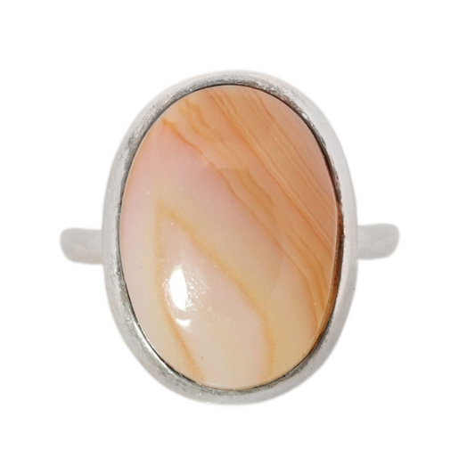 Sterling Silver Big Oval Carnelian Ring - 20 mm
