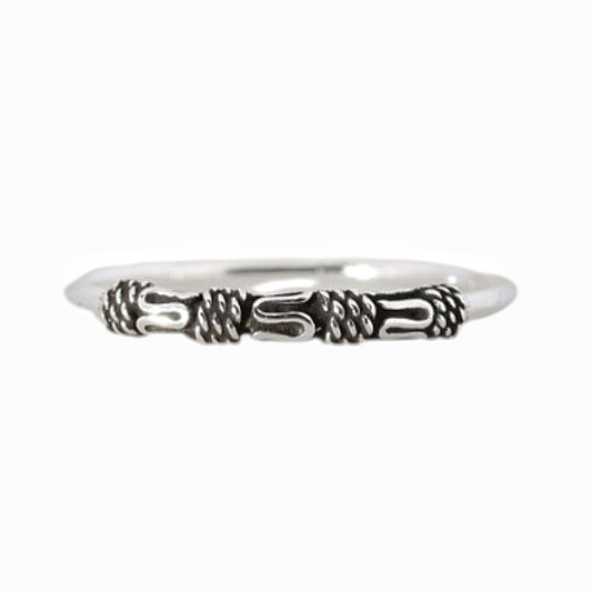 Sterling Silver Tribal Pattern Ring