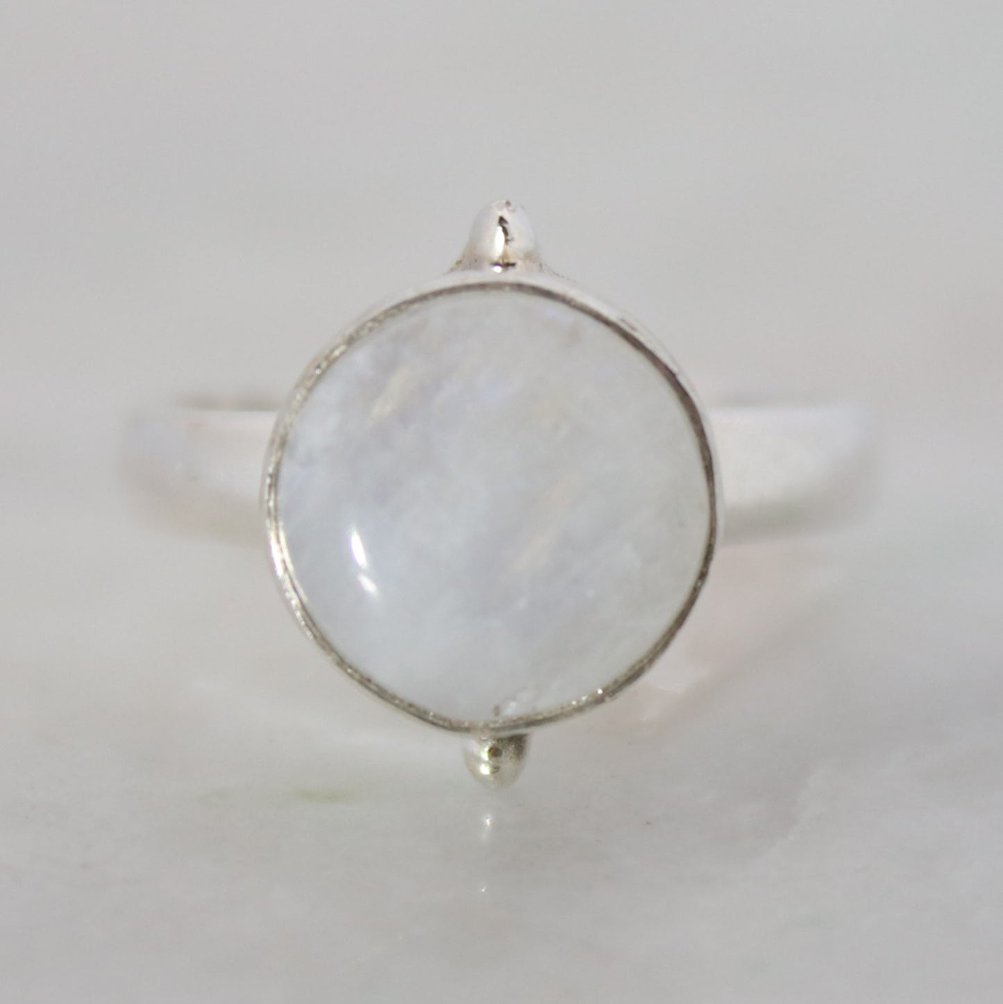 Sterling Silver Clock Ring - Moonstone