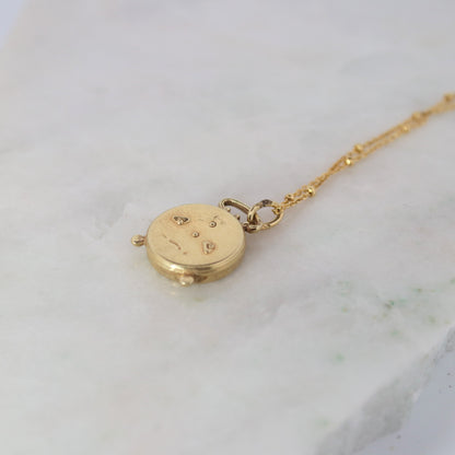 14k Gold Vermeil Clock Necklace - Limited Edition