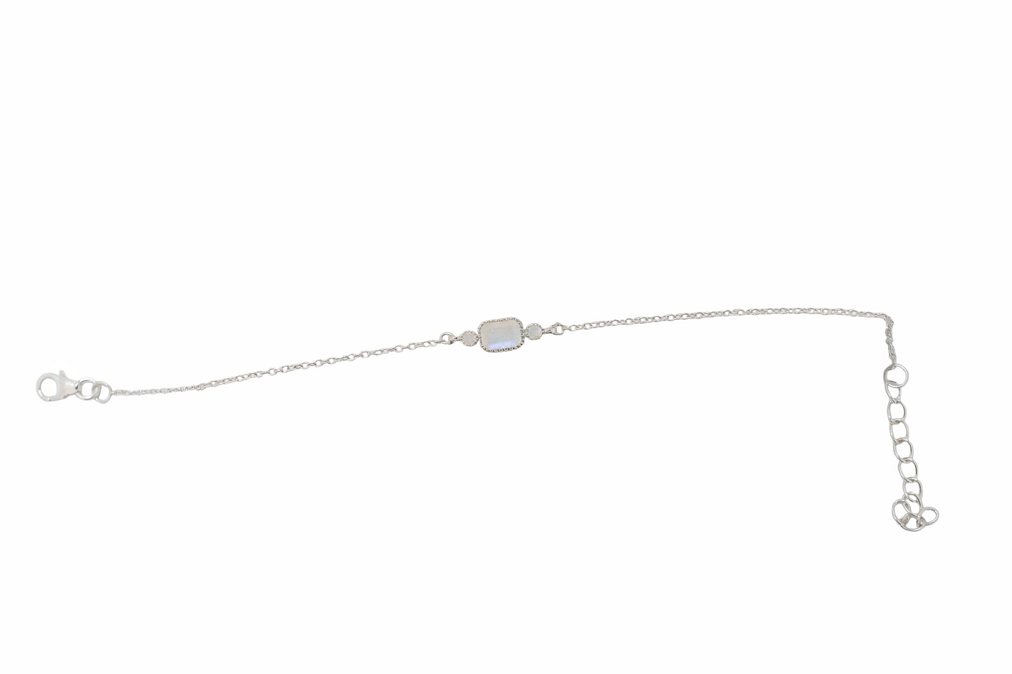 Sterling Silver Square Bracelet Moonstone