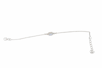 Sterling Silver Square Bracelet Moonstone
