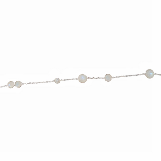 Sterling Silver Multiple Stones Moonstone Bracelet