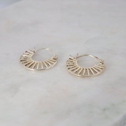Sterling Silver Tiny Wheel Earrings