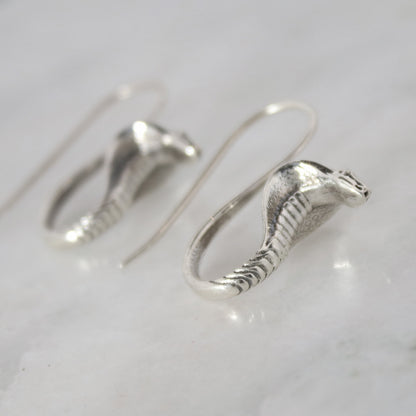 Sterling Silver Cobra Earrings